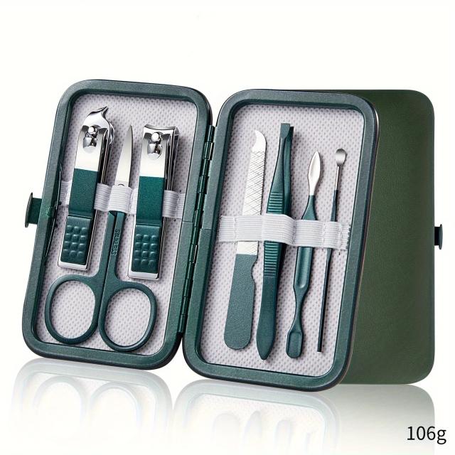 Kit profissional de cuidados com unhas com estojo de viagem Conjunto de manicure e pedicure em aço inoxidável, Nail Clipper Set, 7 pcs, 10 pcs, 12 pcs, 18 pcs