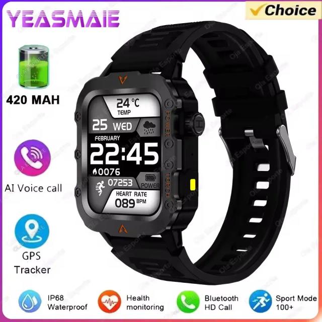 Smartwatch 2025 GPS Esportivo para Homens - Monitor Cardíaco e Sono - 3ATM