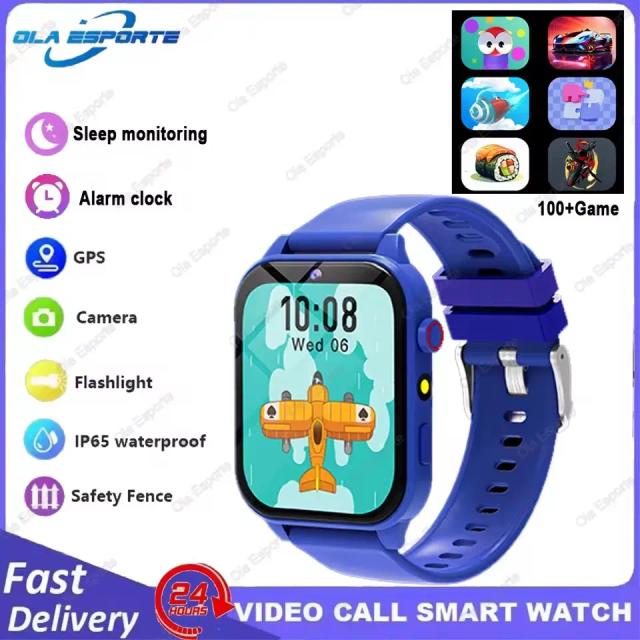 100 + jogo smartwatch criança tela hd iluminação música relógio inteligente menino menina presente crianças smartwatch para ios android 2025 novo