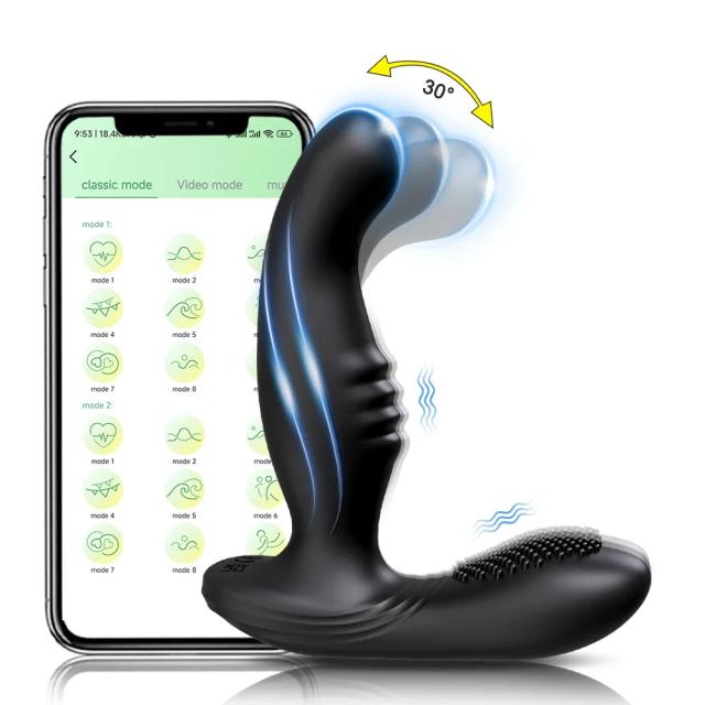 QL010 Massageador de Próstata e Períneo com App 2 Motores Vibratórios