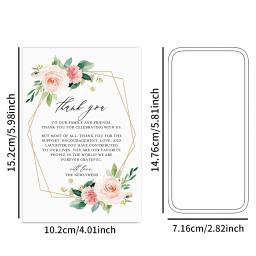 Casamento Obrigado Cartões, Decorações Cerimônia Recepção, Decorações De Festa, Celebração ou Evento Decoração Cartões, 50pcs - Image 2