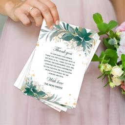 Casamento Obrigado Cartões, Decorações Cerimônia Recepção, Decorações De Festa, Celebração ou Evento Decoração Cartões, 50pcs - Image 5