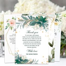 Casamento Obrigado Cartões, Decorações Cerimônia Recepção, Decorações De Festa, Celebração ou Evento Decoração Cartões, 50pcs - Image 4