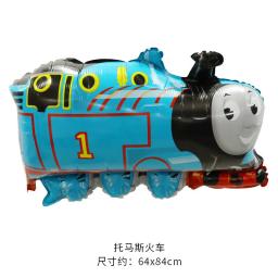 Cartoon Train Látex Foil Balões, Decoração De Festa De Aniversário, Balões, Chávena, Prato, Decorações De Festa, Backdrop Banner, Bolo Toppers, Tomás - Image 5