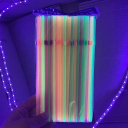 Neon Glow in the Dark Paper Party Supplies, Canudos de Plástico Flexível, Descartável, Canudos Bendy, Decoração de Aniversário, 100pcs - Image 1