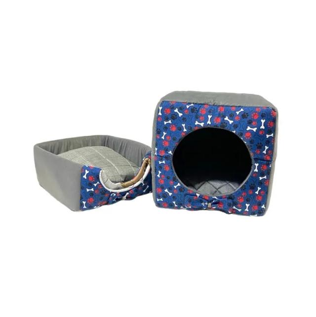 Cama Pet Grande em Suede: Casinha Confortável com Almofada para Cachorros e Gatos - Envio Nacional