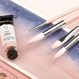 Conjunto profissional de pincéis, 6 peças, aquarela, desenho, arte, suprimentos, rosa, presente, conjunto de pincéis, aquarela - Image 6