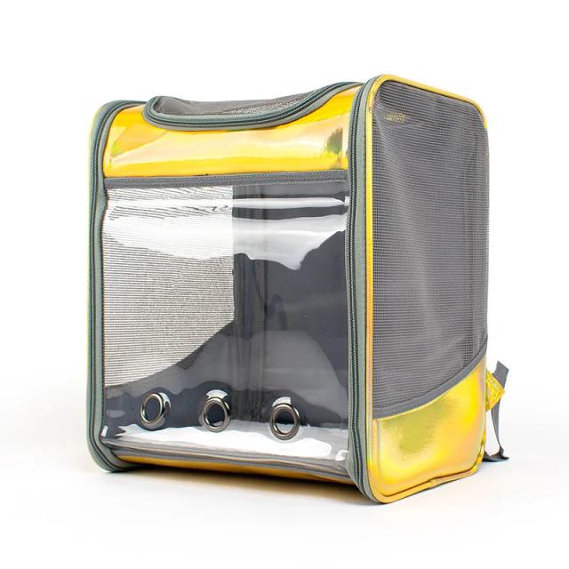 Mochila Pet Respirável para Viagem: Bolsa de Ombro Portátil e Transparente para Cães Pequenos e Suprimentos de Animais de Estimação