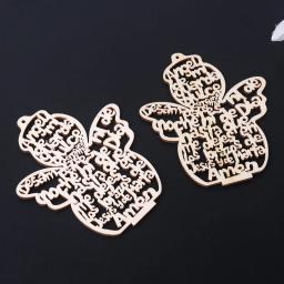 Ornamentos vazados de madeira para boneca de anjo, enfeites de pingentes para projetos de arte diy, decoração de festa de natal com 12 unidades - Image 3