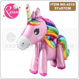 Cavalo animal dos desenhos animados folha unicórnio balão festa de aniversário decorações crianças feliz aniversário carta balões decoração do chá de fraldas - Image 2