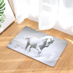 Tapete de flanela antiderrapante, Capacho de cavalo correndo, Tapete de entrada, Tapete, Tapete De Cozinha, Home Decor, 40x60cm - Image 4