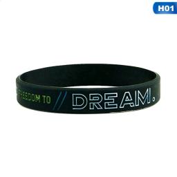 Inspirational Pulseira De Silicone, Motivacional Pulseira De Silicone, Be Yourself, Mudar O Mundo Criar Sonho, Be Yourself, 1Pc - Image 5
