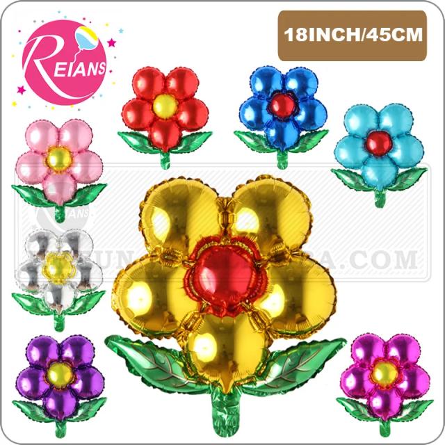 Flores de Alumínio: Balões com Cinco Folhas para Casamentos e Festas de Aniversário - Decorações Encantadoras para Chuveiros de Bebê