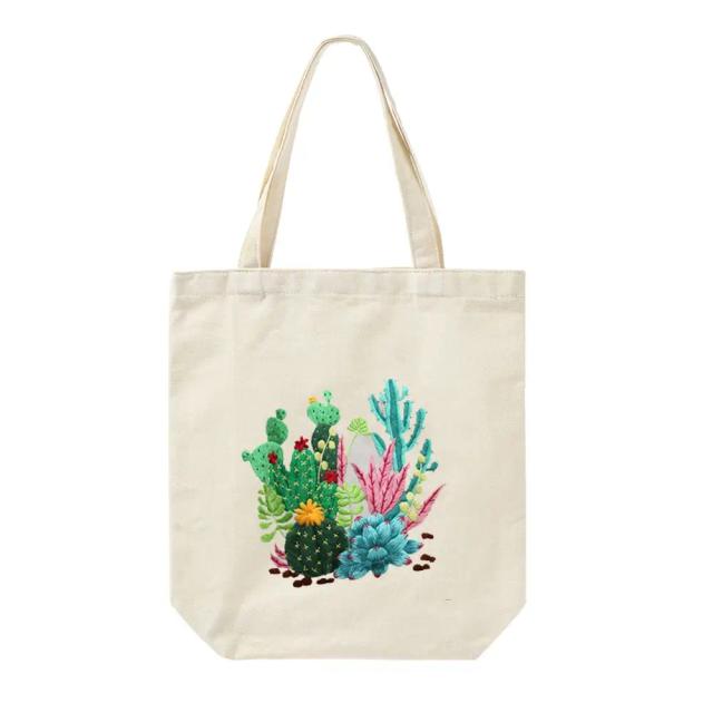 Conjunto de Bordado para Iniciantes: Kit com Bolsa de Lona, Agulha Artesanal e Linha