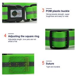 Ágil de alta qualidade coleira cachorro pvc ajustável à prova dwaterproof água reflexivo gato collar anti sujo fácil limpo filhote cachorro grande pequeno pet coleiras - Image 6