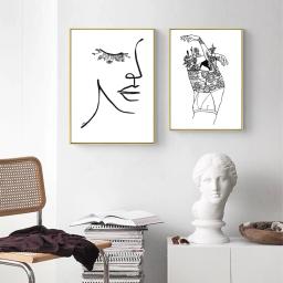 Quadro abstrato minimalista nórdico, decoração para casa, pintura em tela, arte para parede, desenho de linha, posteres e impressões para sala de estar - Image 4