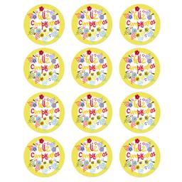 Adesivo para decoração de festa de aniversário, adesivo para presente, bolo, cozimento, espanhol, 4,5 cm - Image 4