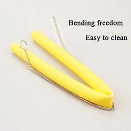 Silicone Mundo Reutilizável Canudos, Palha Flexível Dobrável, Fontes do partido, Acessório de Cozinha, Bar Ferramentas - Image 5