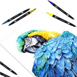 Watercolor Art Markers Brush Pen Set, Dual Tip Fineliner, Desenho para Caligrafia, Suprimentos de Pintura, 12 Cores, 48 Cores, 60 Cores, 72 Cores, 100 Cores, 132 Cores - Image 5
