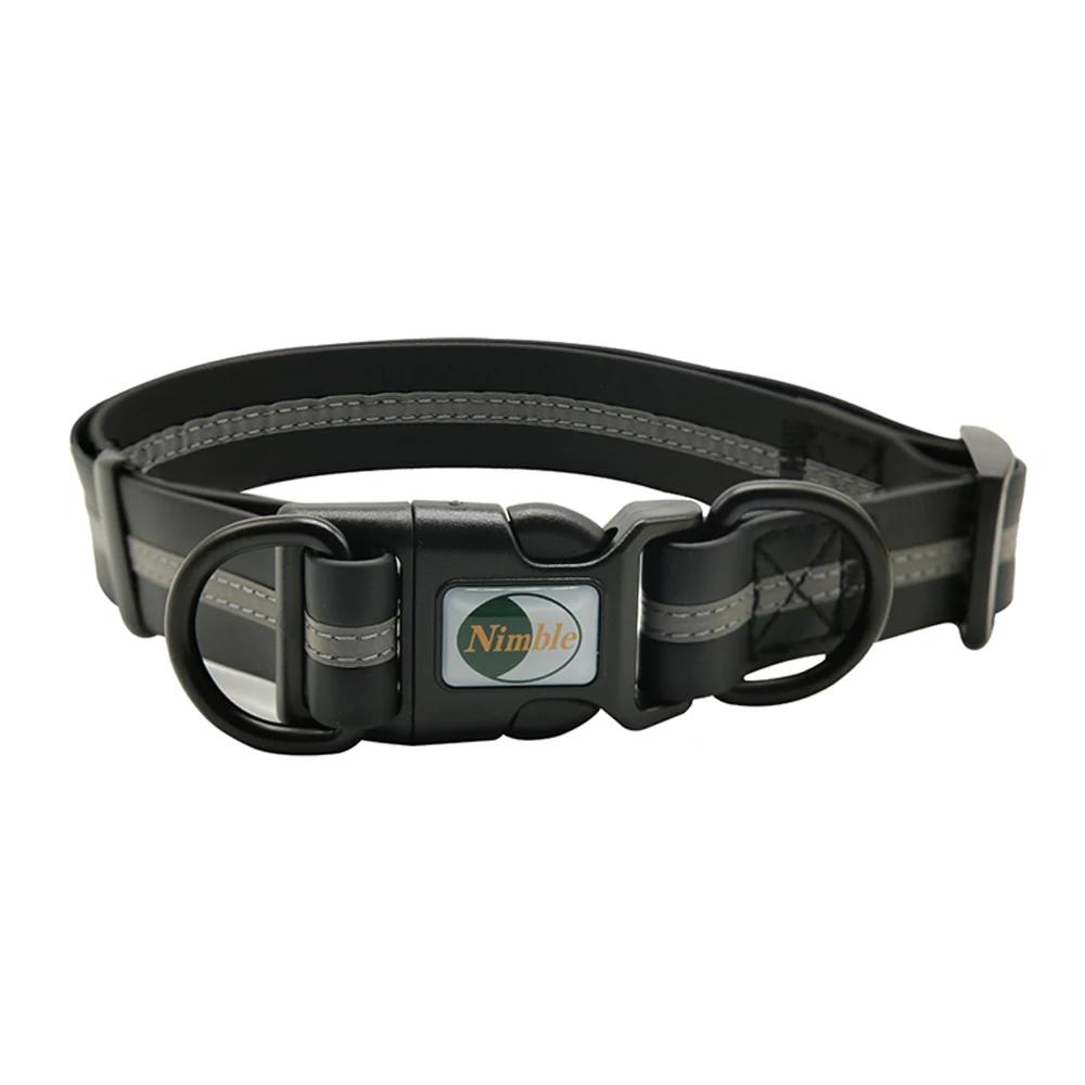 Ágil de alta qualidade coleira cachorro pvc ajustável à prova dwaterproof água reflexivo gato collar anti sujo fácil limpo filhote cachorro grande pequeno pet coleiras - Image 1