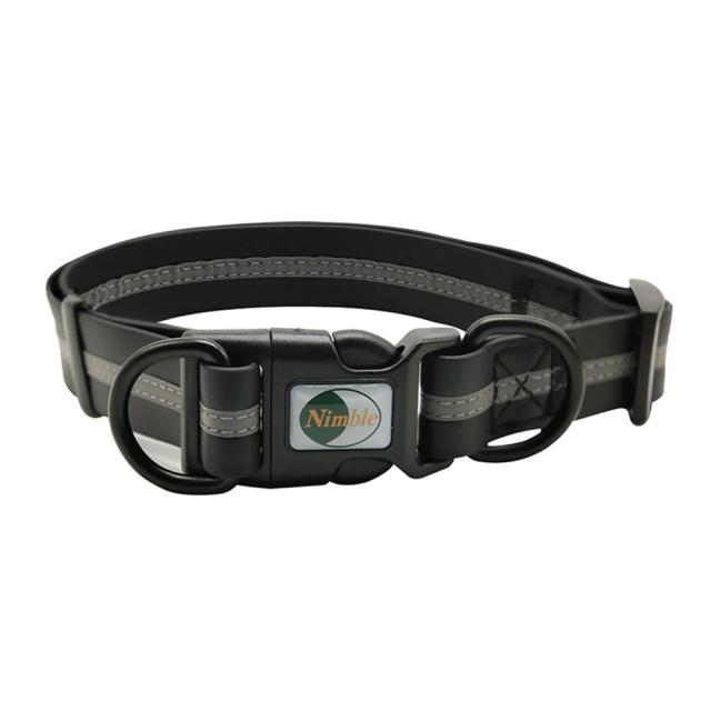 Coleira Ajustável de PVC Refletiva e à Prova d'Água para Cachorros e Gatos - Fácil de Limpar e Ideal para Filhotes e Pets de Todos os Tamanhos