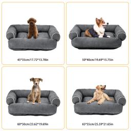 Cão ortopédico sofá cama antiderrapante respirável luxo almofada de cama para animais de estimação cão travesseiro cama de dormir para grande média sma - Image 6