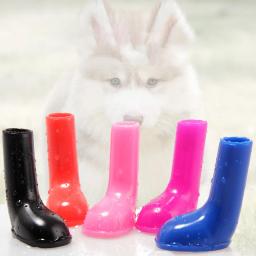 Botas de chuva antiderrapantes portáteis para animais de estimação, Borracha, Impermeável, Suprimentos, Cães e Gatos, Tamanho S, M, L - Image 1