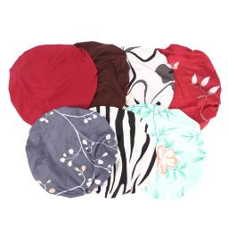 1 pçs redonda cadeira de cobertura barra de fezes capa de assento elástica casa cadeira slipcover cadeira redonda barra de banqueta floral impresso - Image 1