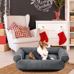 Cão ortopédico sofá cama antiderrapante respirável luxo almofada de cama para animais de estimação cão travesseiro cama de dormir para grande média sma - Image 4