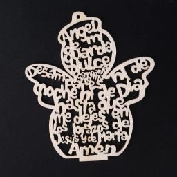 Ornamentos vazados de madeira para boneca de anjo, enfeites de pingentes para projetos de arte diy, decoração de festa de natal com 12 unidades - Image 2