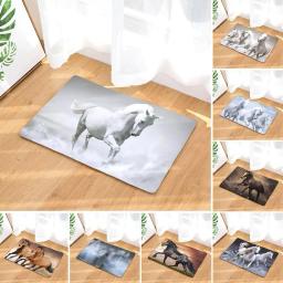 Tapete de flanela antiderrapante, Capacho de cavalo correndo, Tapete de entrada, Tapete, Tapete De Cozinha, Home Decor, 40x60cm - Image 1