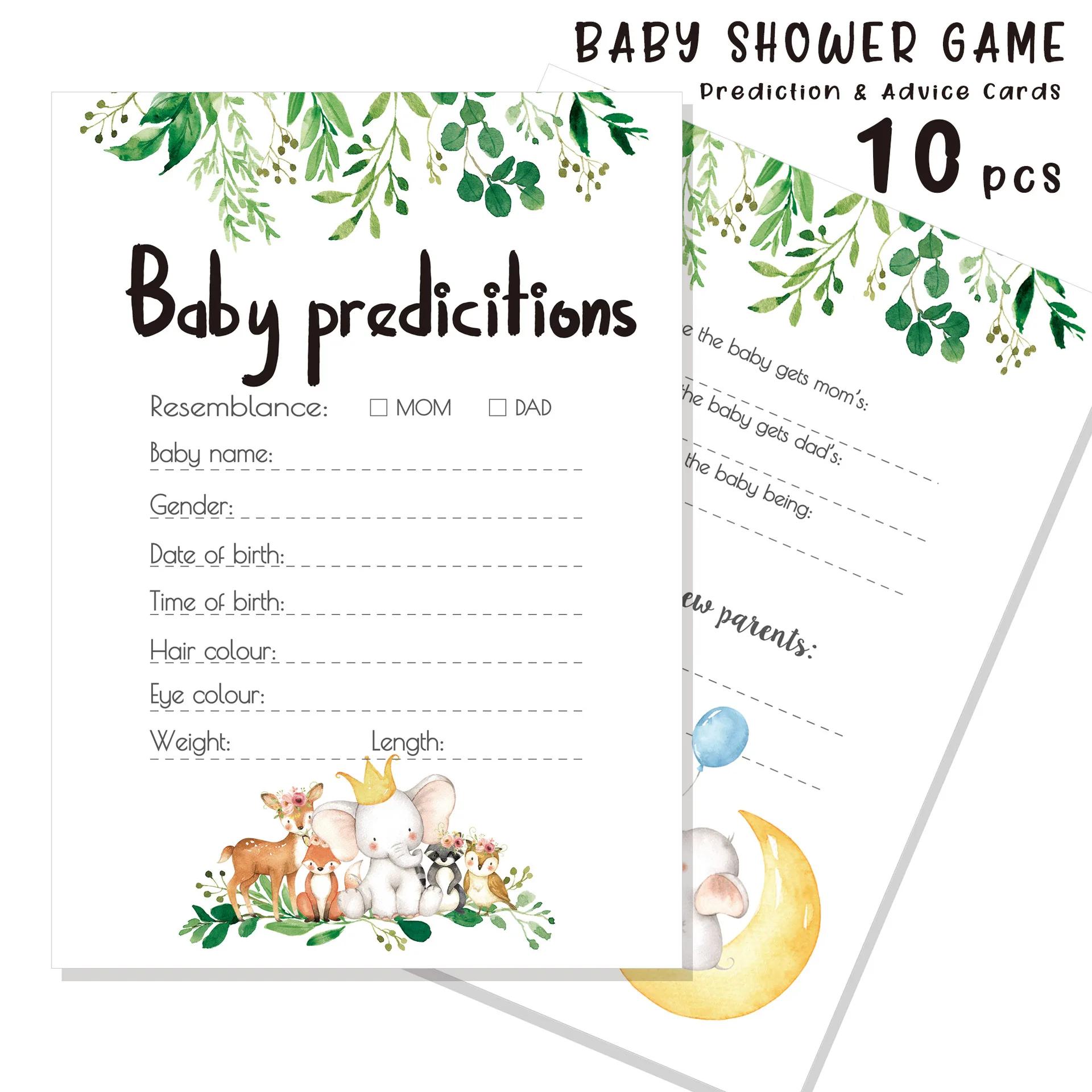 Game Cards for First Birthday Party, Jogos Reveladores de Gênero, Baby Shower, Decoração de Festa Familiar, Aniversário, 10PCs - Image 1