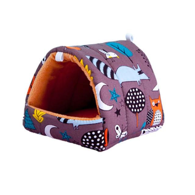 Cama Aconchegante de Pelúcia para Pequenos Animais: Caverna Quente e Confortável para Hamsters e Cobaias