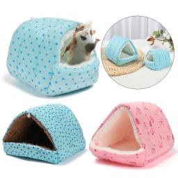 Ninho de pelúcia macio para pequenos animais, cama de dormir, casa quente, caverna, suprimentos para animais, pequeno, hamster, cobaia - Image 4