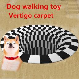 Brinquedos do cão 3d vertigo tapete engraçado gato de estimação brinquedo artefato para andar a roupa do cão cães acessórios suppules teste plaything - Image 2