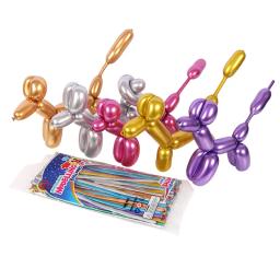 Tira de metal engrossado magia tira balão metálico chrome baloons cor misturada longa balões casamento aniversário atacado - Image 5