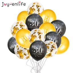 Balões para festa de aniversário, 30, 40, 50 e 60 anos, decoração para adulto, balão de ouro preto, 30, 40 e 50 anos, adereços para cabine fotográfica - Image 4