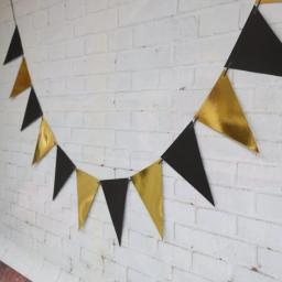Ouro Preto Prata Banner De Papel, Glitter Golden Guirlanda, Decoração Do Casamento, Fontes De Festa De Ano Novo, Moda Nórdica, 12 Bandeira - Image 1