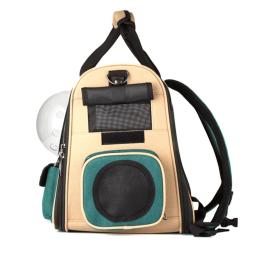 Mochila para transporte de animais de estimação, bolsa para cães e gatos, transporte com cápsula, ombro duplo, de lona, suprimentos para pet - Image 4