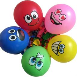Balões de látex com smile, 10 peças, 12 polegadas, decoração de festa de aniversário, símbolo de expressão do balão, brinquedos para crianças - Image 6