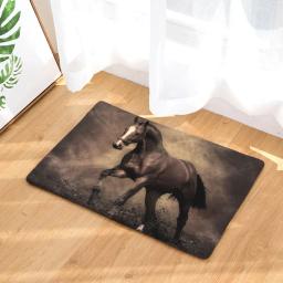 Tapete de flanela antiderrapante, Capacho de cavalo correndo, Tapete de entrada, Tapete, Tapete De Cozinha, Home Decor, 40x60cm - Image 3