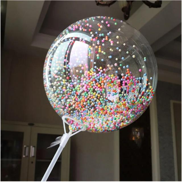 Decoração Incrível com Balão Transparente Gigante: O Toque Perfeito para Festas de Aniversário e Casamentos Coloridos