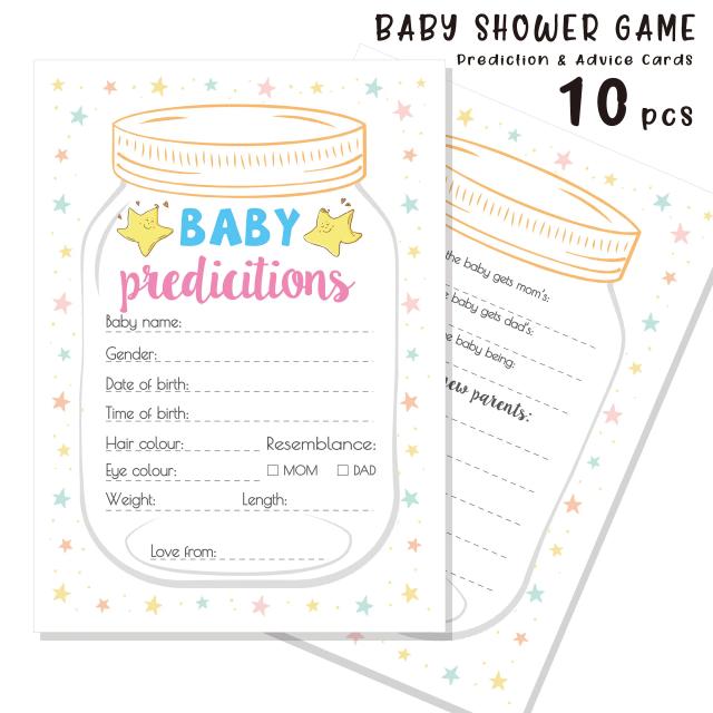 Cartas de Jogo para Primeiro Aniversário: Jogos de Revelação de Gênero e Decoração para Baby Shower em Pacote com 10 Peças