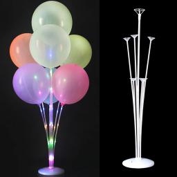 Balões de led para decoração, casa e festa, suporte, balões metalizados em látex, para decoração de casamento, casa, globos - Image 2