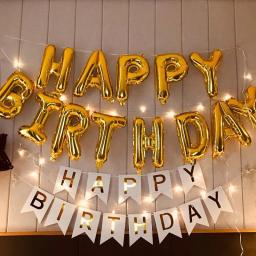 Conjunto de balões de alumínio com feliz aniversário carta e banner para chá de bebê, decoração do bolo de aniversário, presente inflável para crianças, 13 pcs/set - Image 1