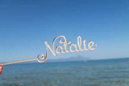 Suporte de bebida personalizado para casamento, utensílio de acrílico dourado, para coquetel, selecionado, com nome, varas de mesa de aniversário - Image 1