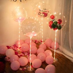 Balões de led para decoração, casa e festa, suporte, balões metalizados em látex, para decoração de casamento, casa, globos - Image 3
