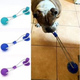 Brinquedos para cães de estimação filhote de cachorro interativo ventosa empurrar tpr bola brinquedos molar mordida brinquedo cordas elásticas limpeza do dente do cão suprimentos de mastigação - Image 3