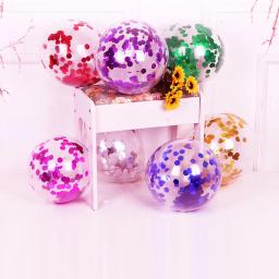 Transparente lantejoulas látex balão, decoração do casamento, festa de aniversário suprimentos, confete, atacado, 12 polegadas, 10 pcs - Image 2