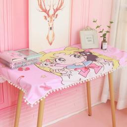 Toalha de Mesa de Pelúcia Anime Sailor Moon, Água e Óleo, Decoração para Quarto Kawaii, Presentes para Meninas, Estilo 5 - Image 1